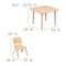 Flash Furniture Square 24 W, 24 L, 23.75 H, Plastic, Steel, Brown YU-YCX-0023-2-SQR-TBL-NAT-R-GG - alternate 3